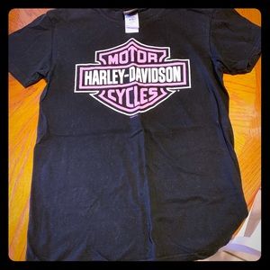 Black/Pink Harley Davidson T Shirt